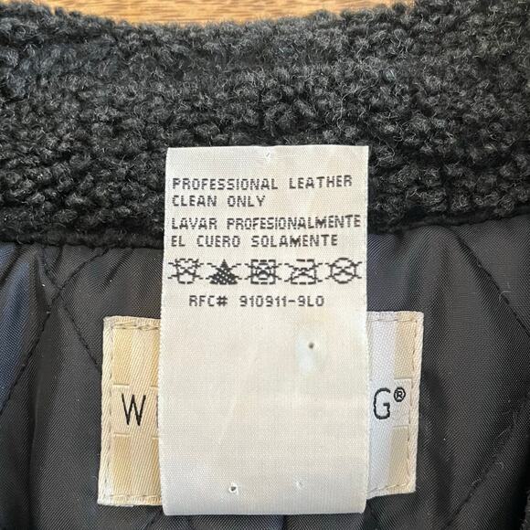 Vintage White Stag Penny Lane Coat M Suede Leather Embroidered Sherpa 90s Jacket - Picture 11 of 16